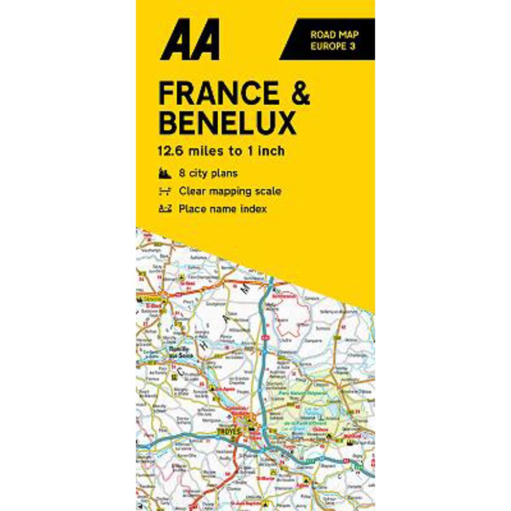AA Road Map France, Belgium & the Netherlands